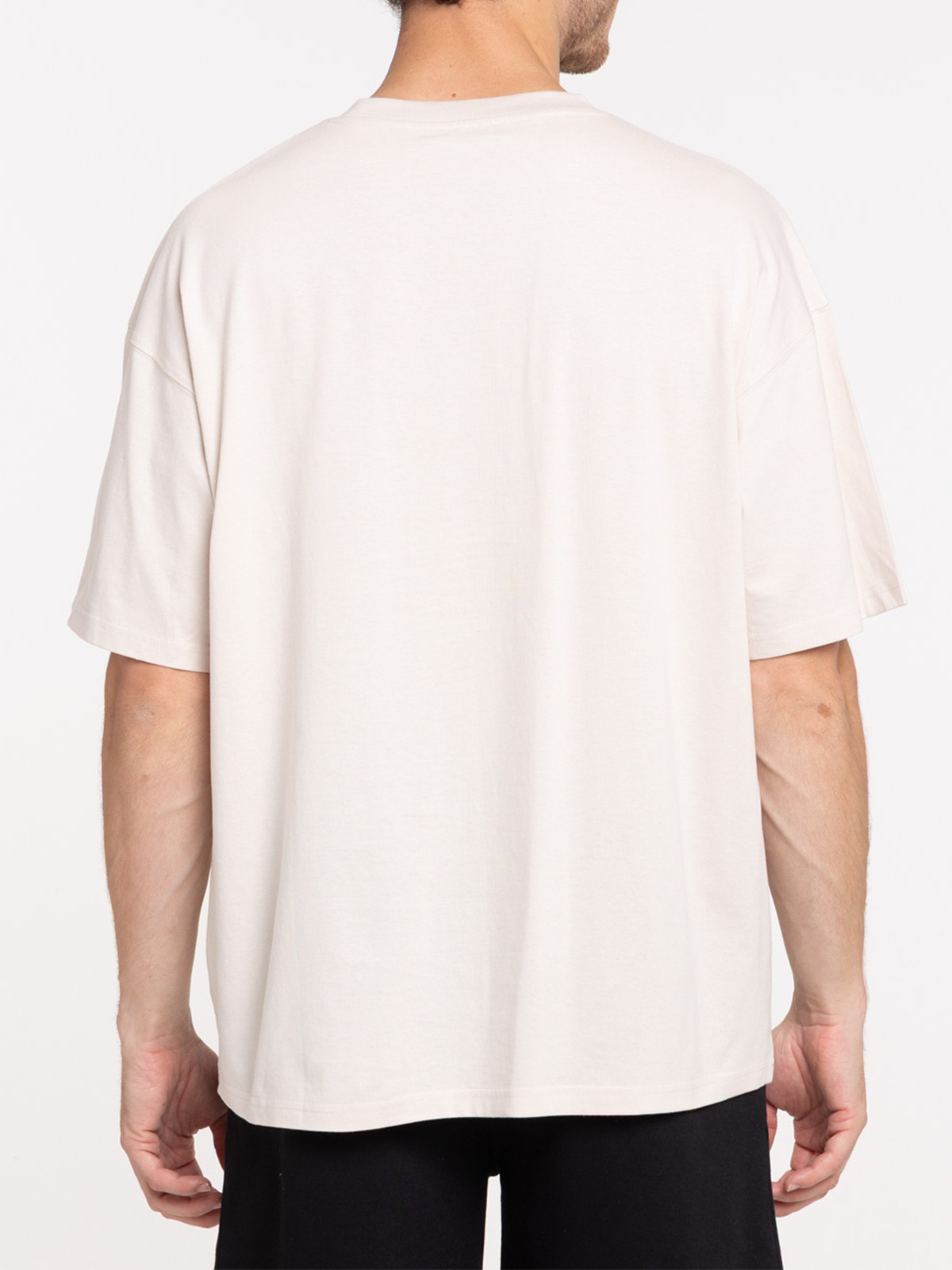 T-shirt col rond uni craie homme T-shirt col rond uni craie homme
