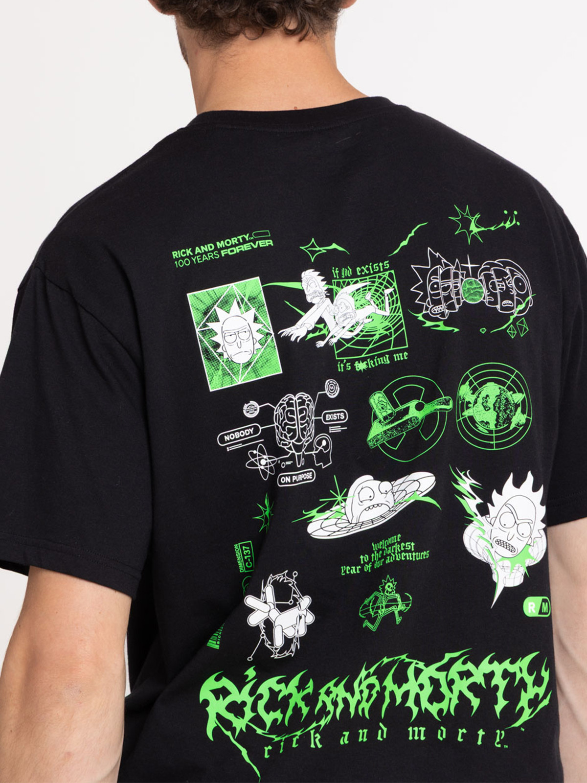 T-shirt noir Rick et Morty homme T-shirt noir Rick et Morty homme