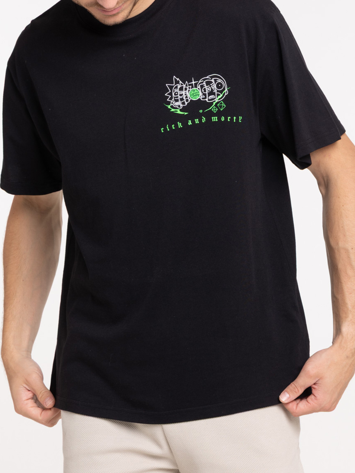 T-shirt noir Rick et Morty homme T-shirt noir Rick et Morty homme
