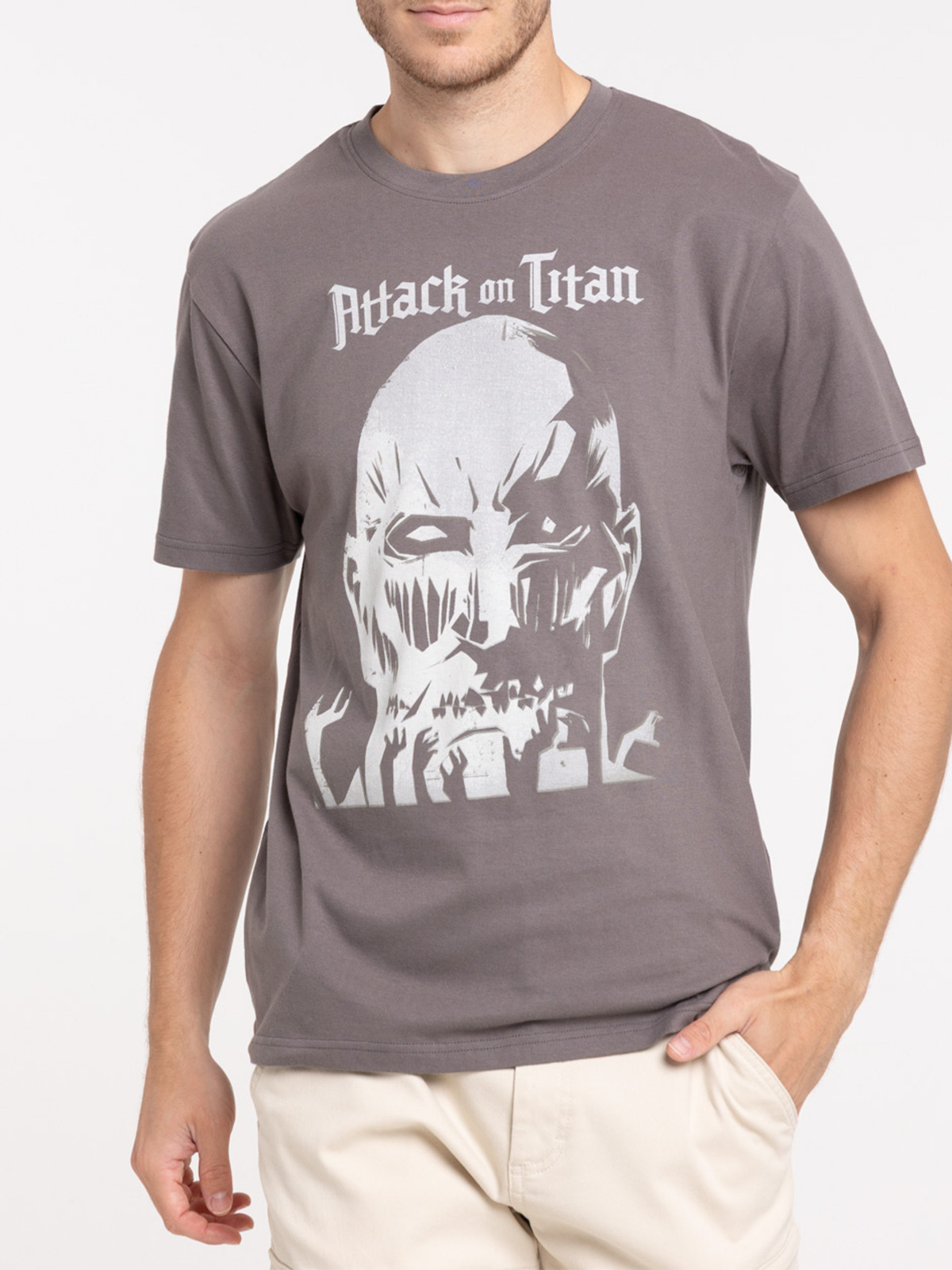 T-shirt motif Attack on titan homme