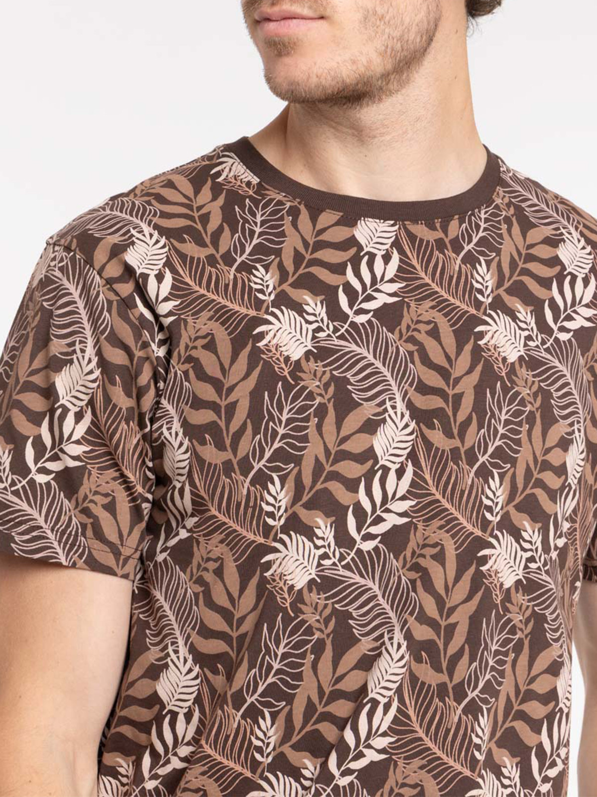 T-shirt imprimé feuillage homme