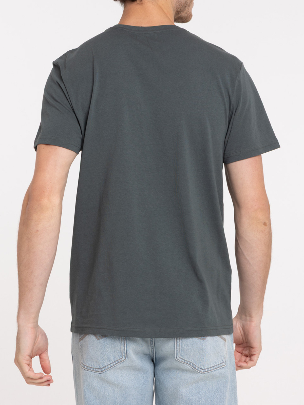 T-shirt homme imprimé gris ardoise