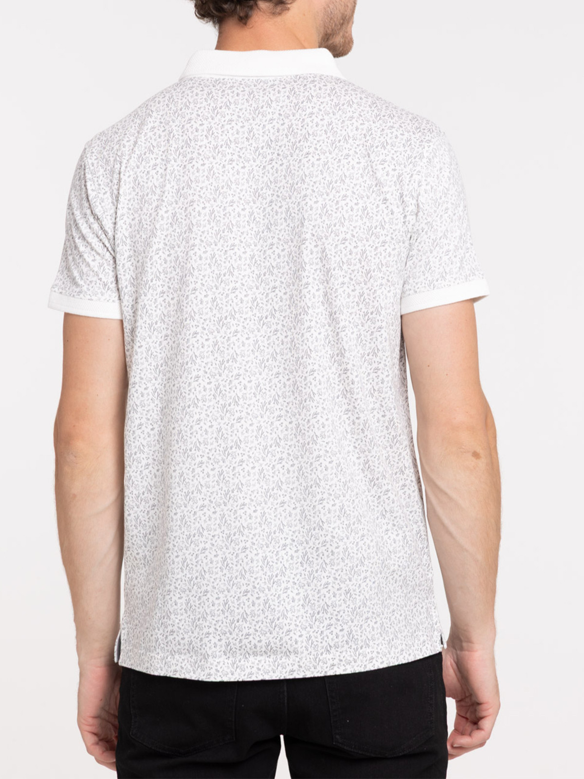 Polo motif fleur 100% coton homme Polo motif fleur 100% coton homme