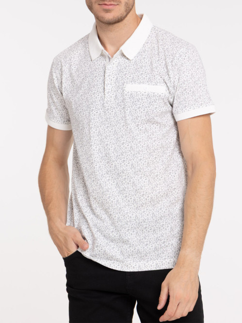Polo motif fleur 100% coton...