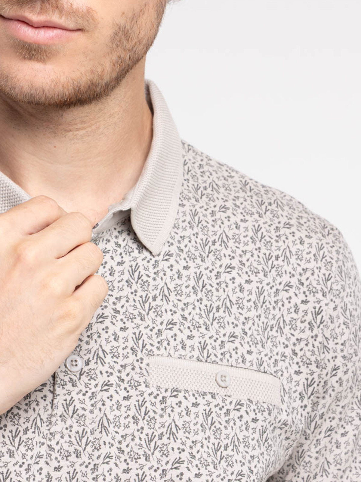 Polo fleuri 100% coton homme Polo fleuri 100% coton homme