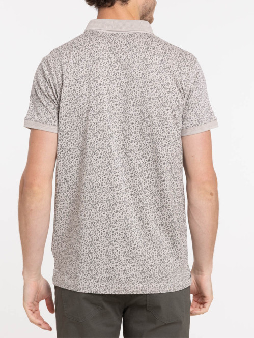 Polo fleuri 100% coton homme