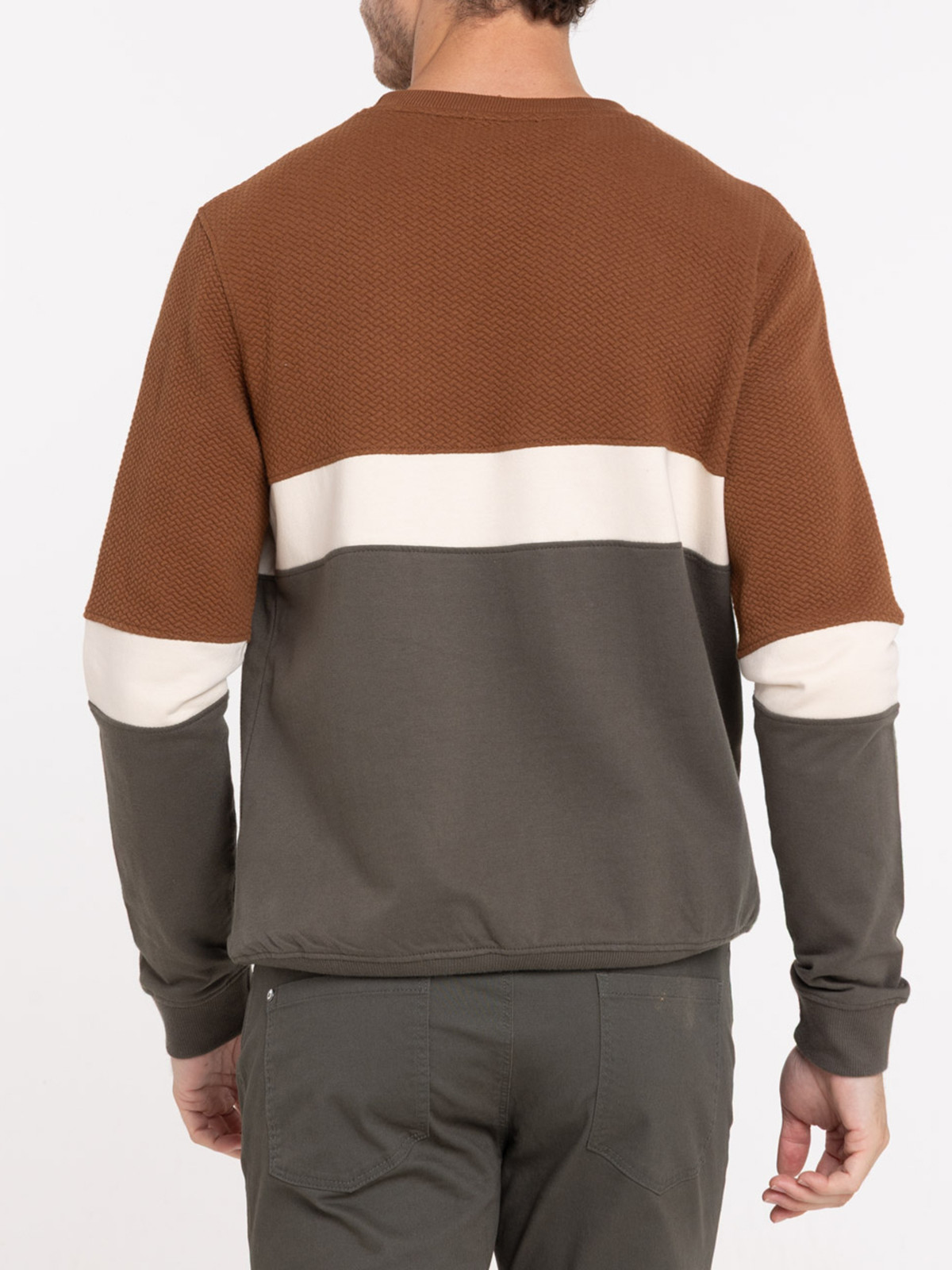 Sweat tricolore col rond homme Sweat tricolore col rond homme