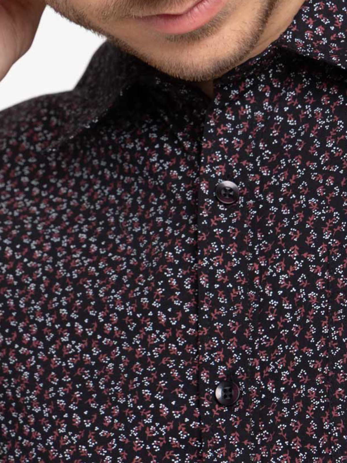 Chemise fleurie noire homme Chemise fleurie noire homme