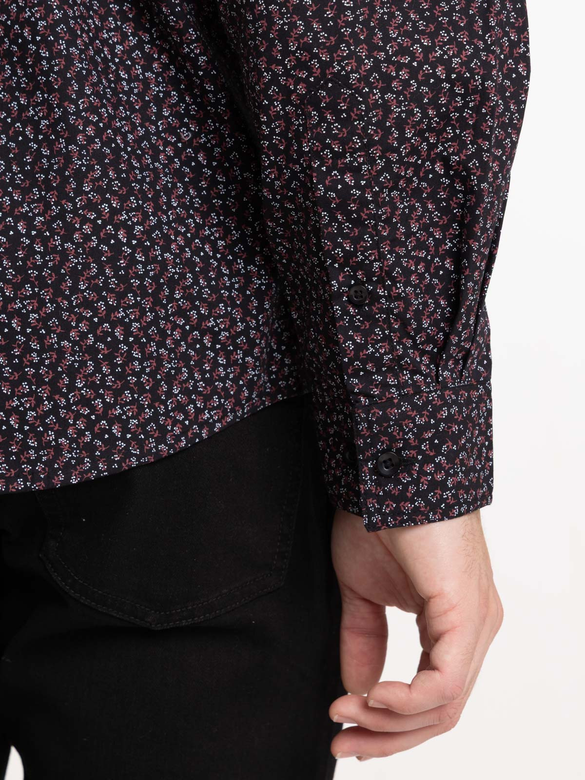 Chemise fleurie noire homme Chemise fleurie noire homme