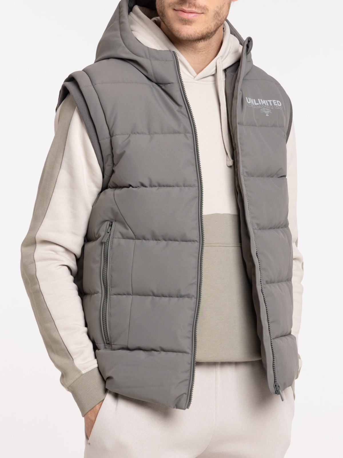 Blouson capuche sans manches homme Blouson capuche sans manches homme