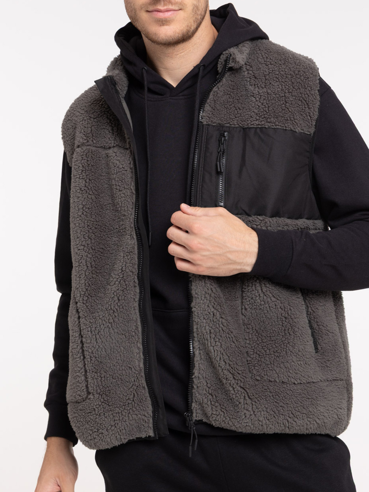 Veste col montant sans manches homme Veste col montant sans manches homme