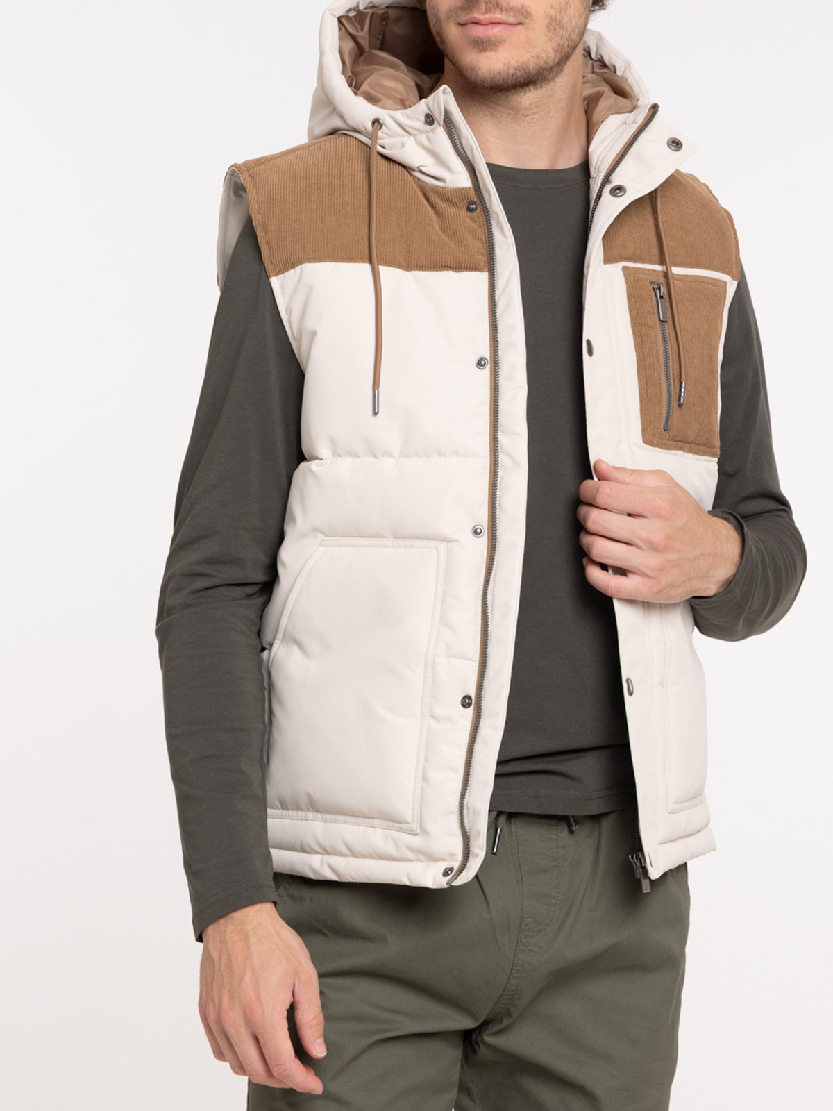 Blouson sans manches capuche homme Blouson sans manches capuche homme