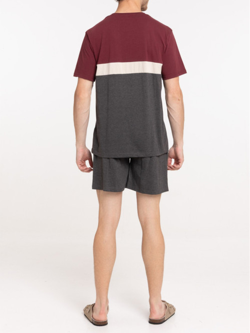 Pyjashort homme tricolore Pyjashort homme tricolore