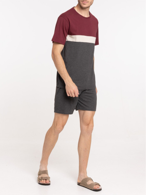 Pyjashort homme tricolore Pyjashort homme tricolore