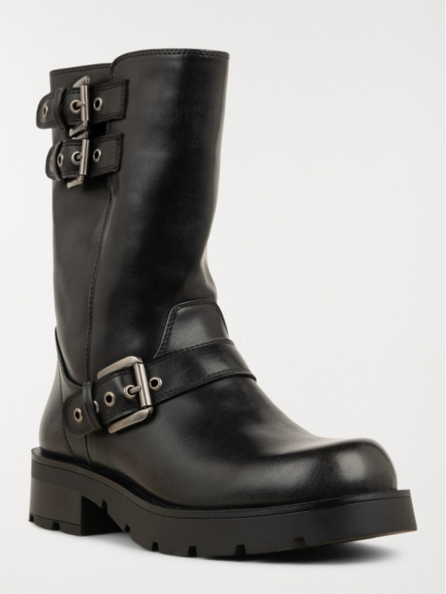 Bottines plates zippées...