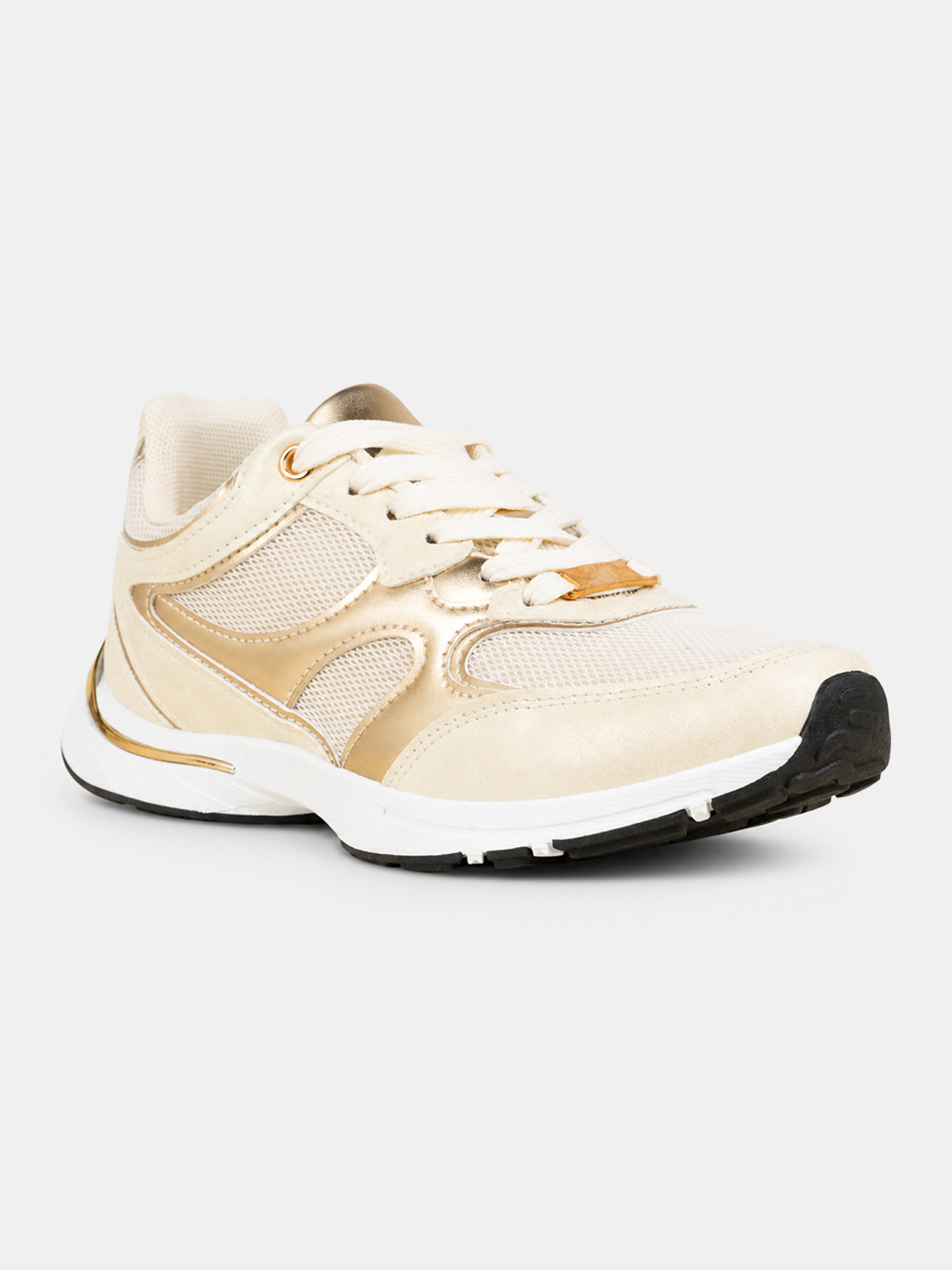 Basket beige détails dorés femme (36-41) Basket beige détails dorés femme (36-41)