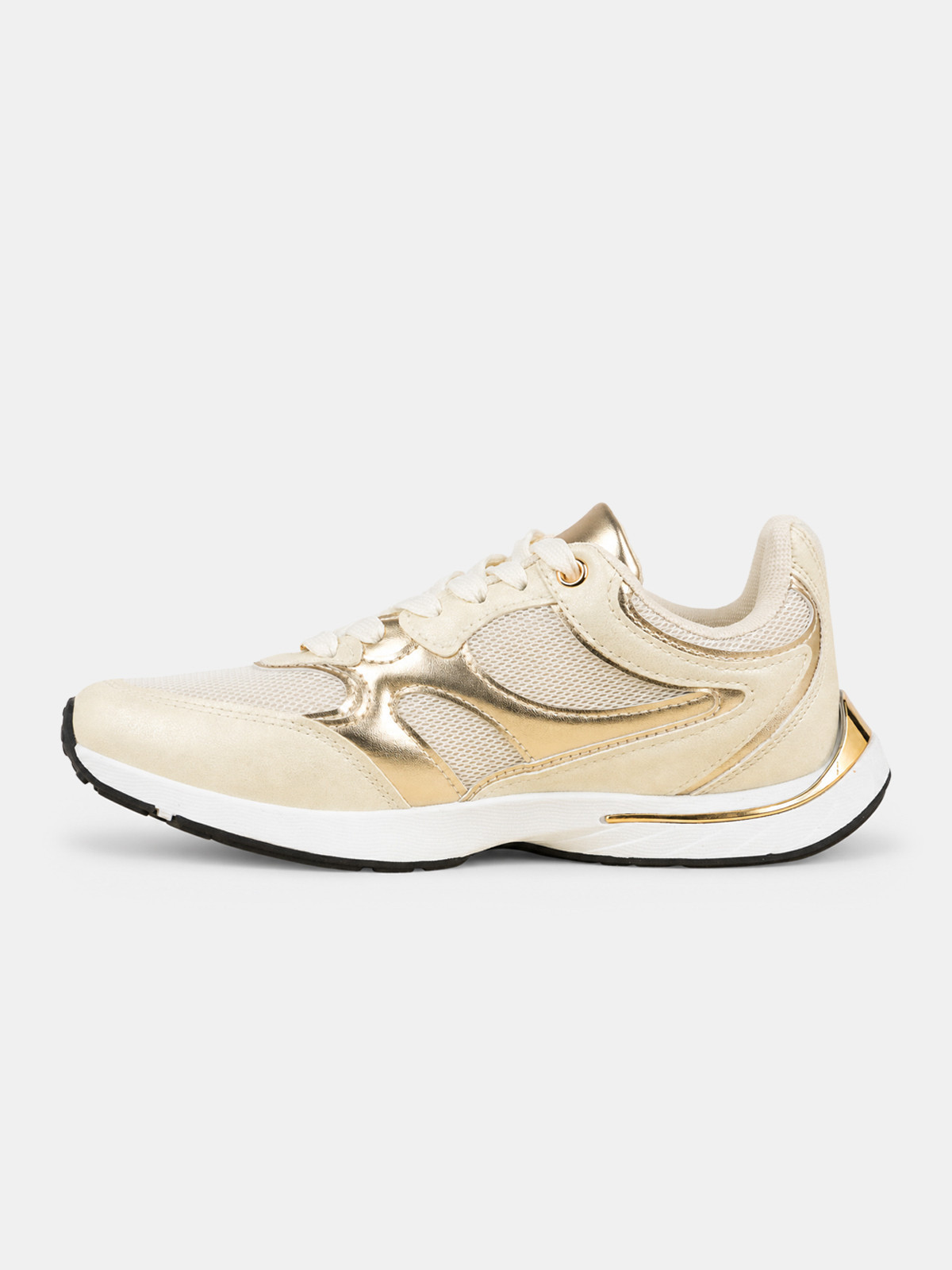 Basket beige détails dorés femme (36-41) Basket beige détails dorés femme (36-41)