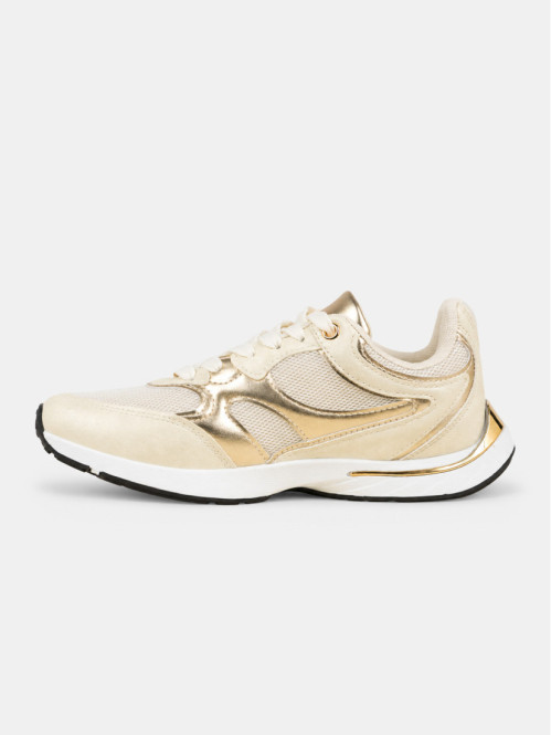 Basket beige détails dorés femme (36-41) Basket beige détails dorés femme (36-41)