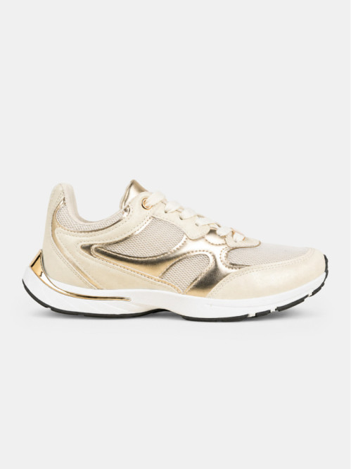 Basket beige détails dorés femme (36-41) Basket beige détails dorés femme (36-41)