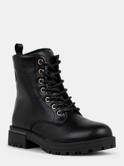 Bottines lacets strass...