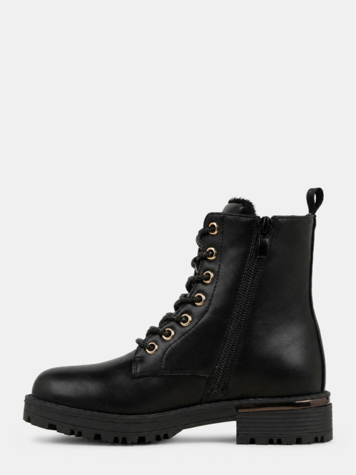 Bottines lacets strass...
