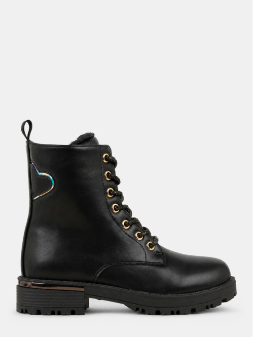 Bottines lacets strass...