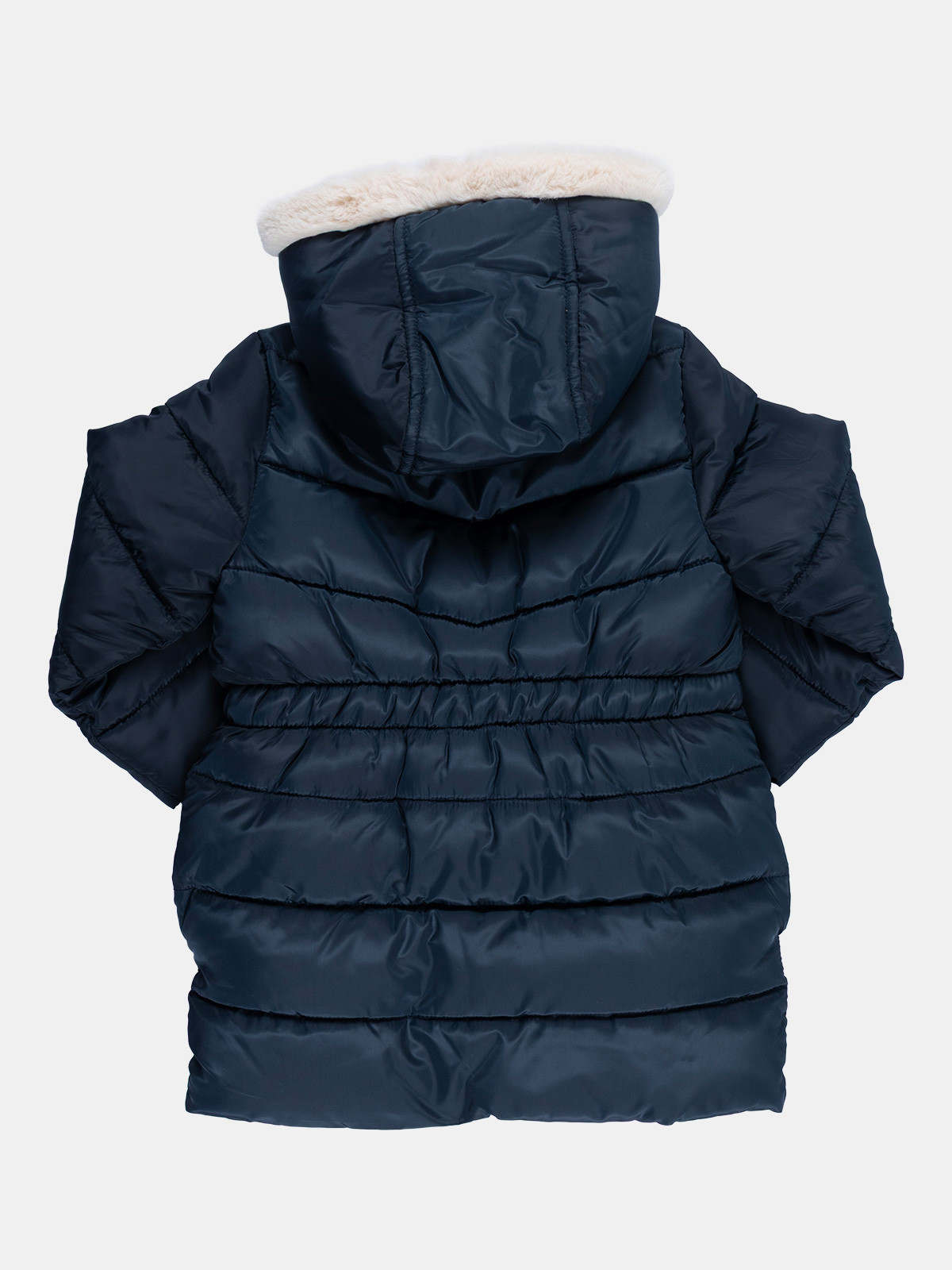 Doudoune capuche fille marine (3-12A) Doudoune capuche fille marine (3-12A)