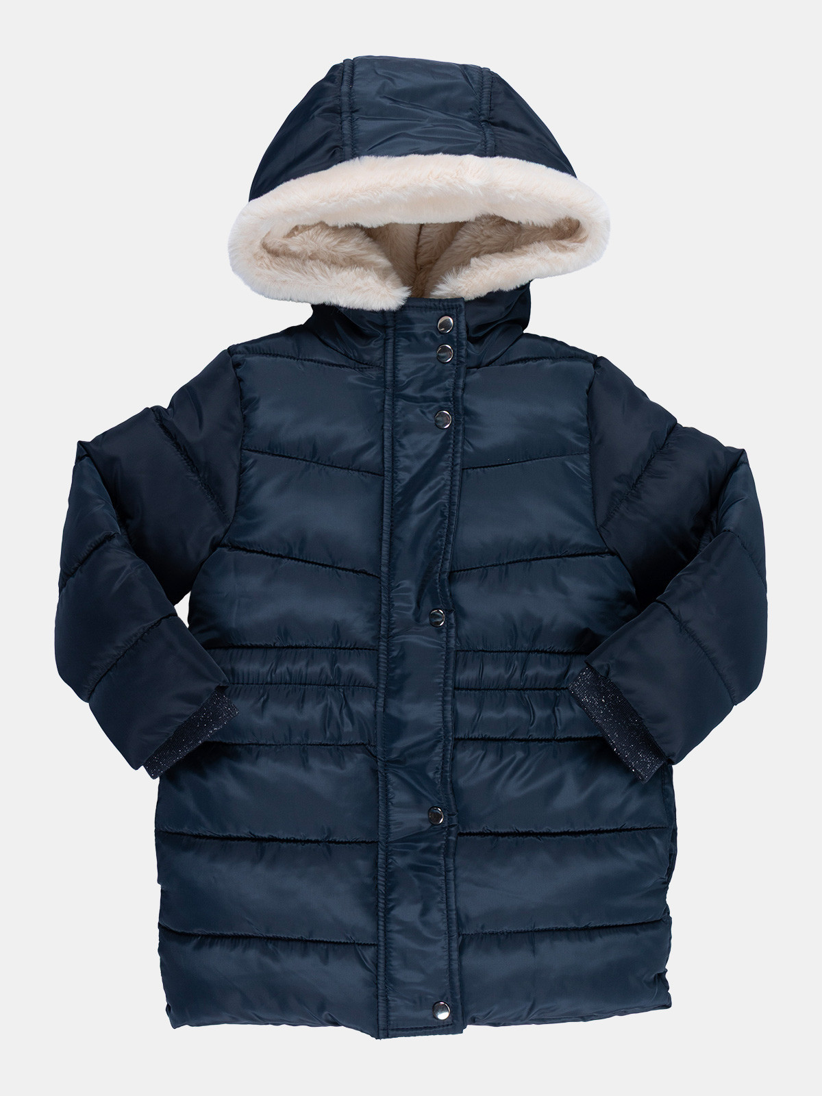 Doudoune capuche fille marine (3-12A) Doudoune capuche fille marine (3-12A)