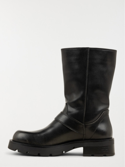 Bottines plates zippées...