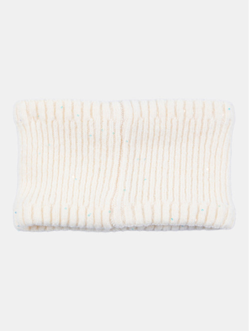Snood écru sequins fille