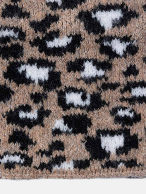 Snood motif léopard fille