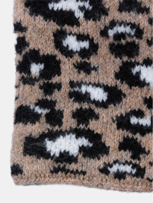 Snood motif léopard fille