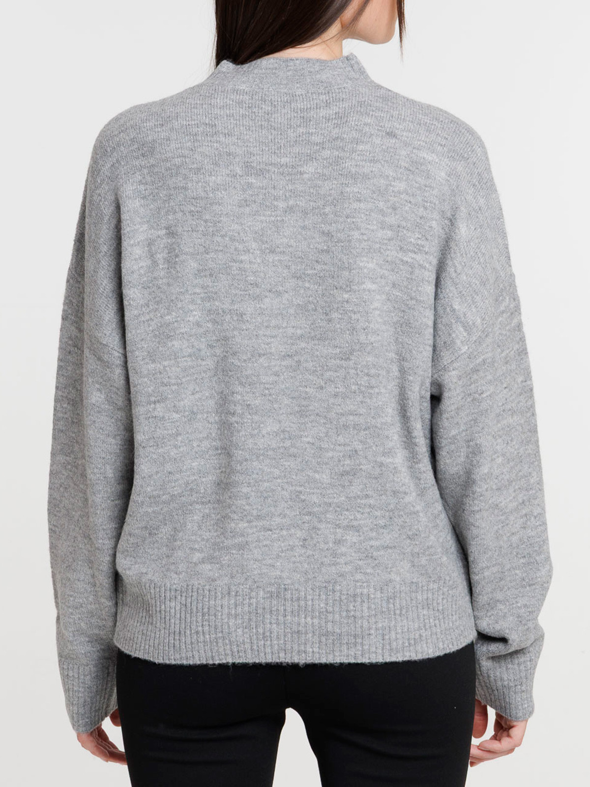 Pull femme col montant basique