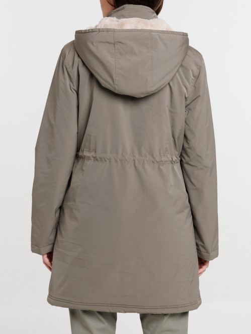 Parka capuche smokey olive...