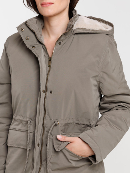 Parka capuche smokey olive...