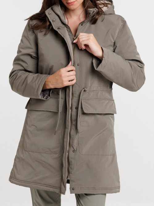 Parka capuche smokey olive...