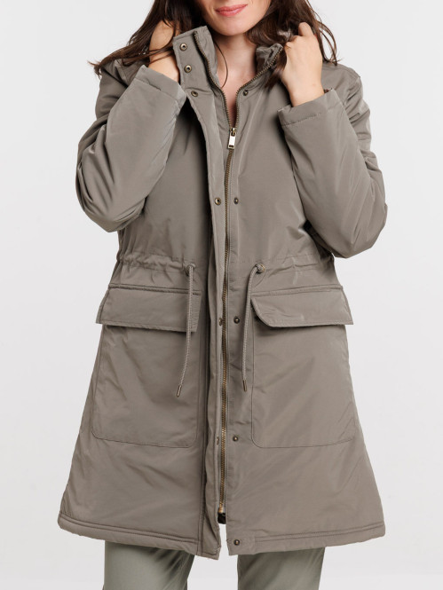 Parka capuche smokey olive...