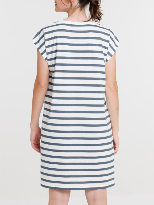 Chemise de nuit rayée femme