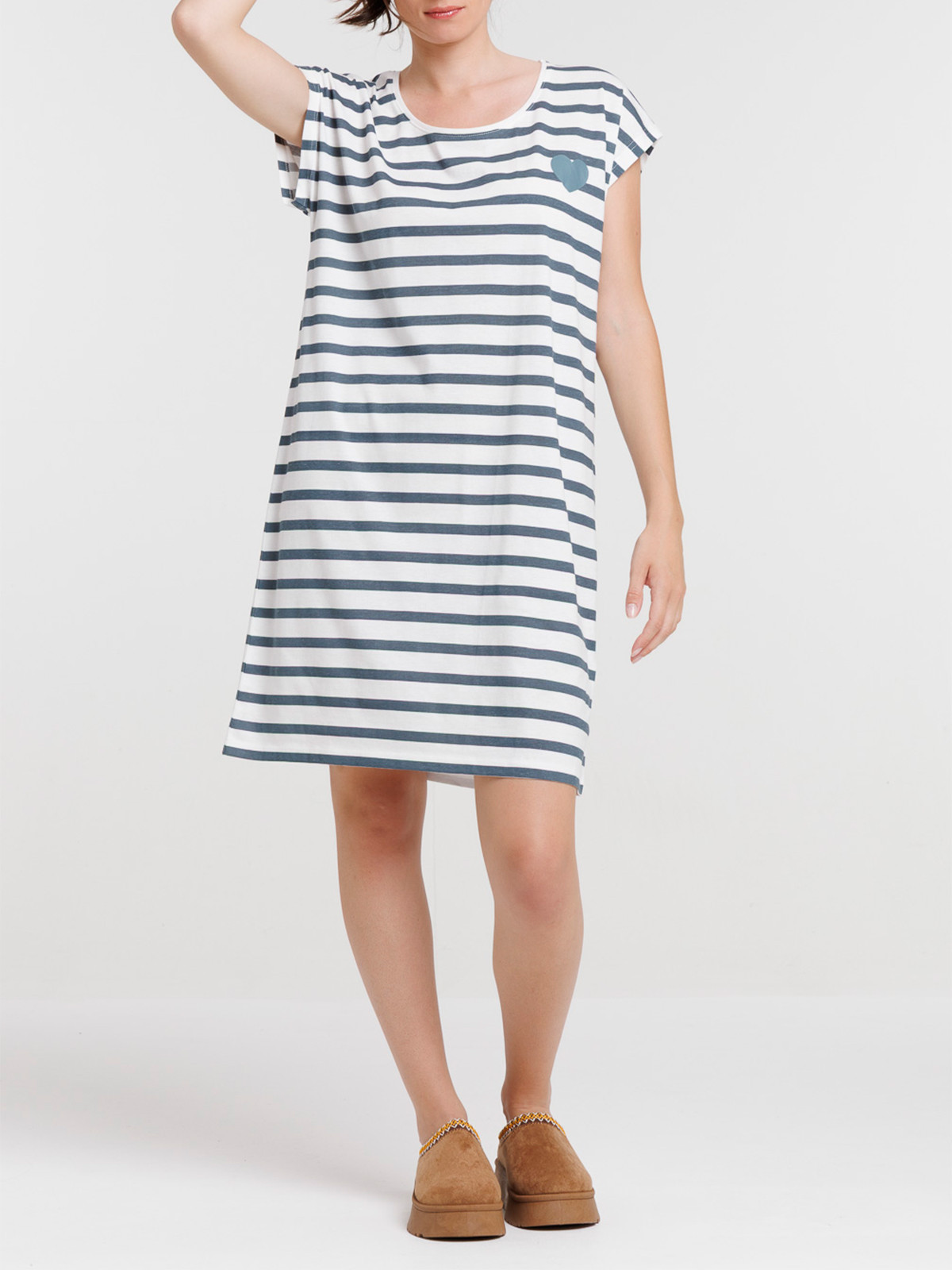 Chemise de nuit rayée femme Chemise de nuit rayée femme