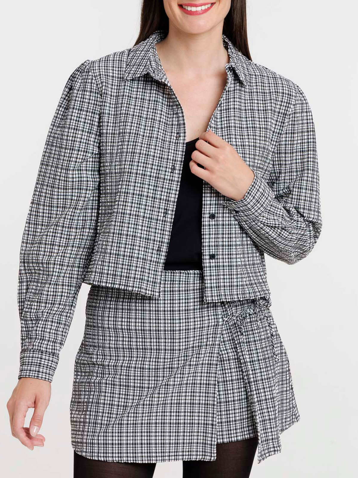 Chemise à carreaux courte femme Chemise à carreaux courte femme