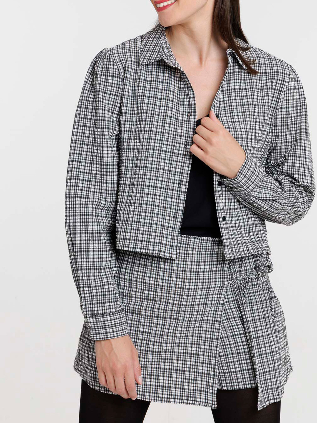 Chemise à carreaux courte femme Chemise à carreaux courte femme