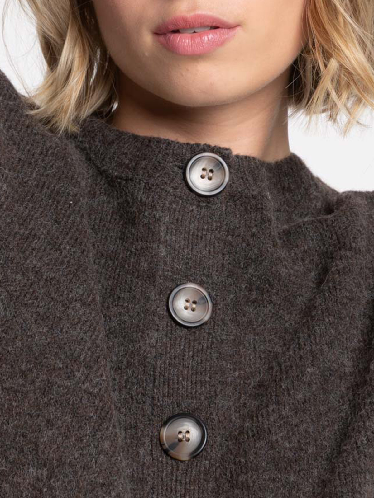 Gilet col rond boutonné femme Gilet col rond boutonné femme