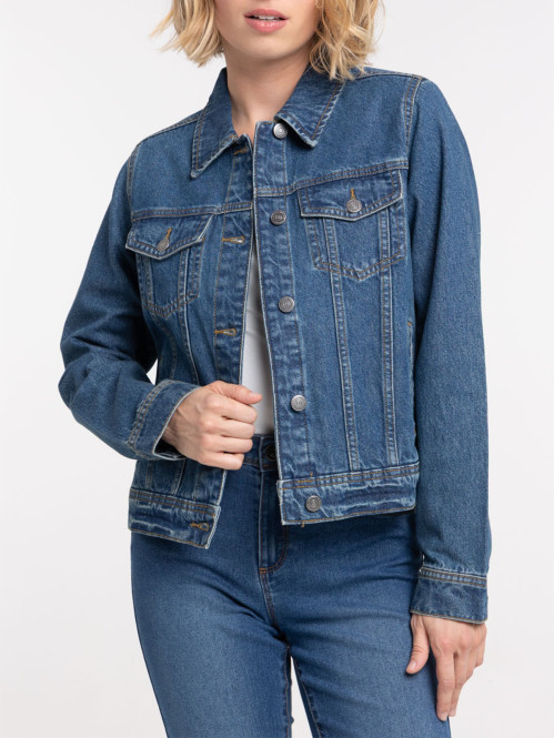 Veste en jean stone femme
