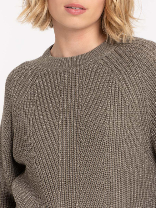 Pull maille brillante femme