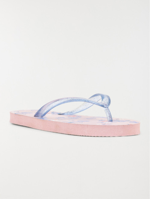 Tong motif papillon rose...