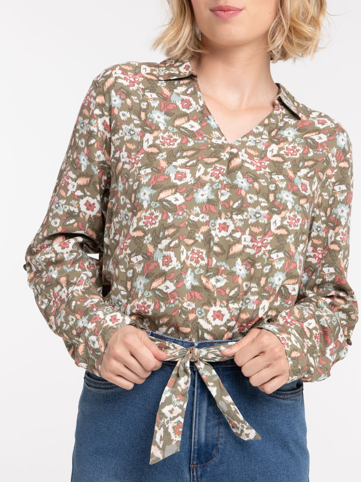 Blouse motif ethnique femme