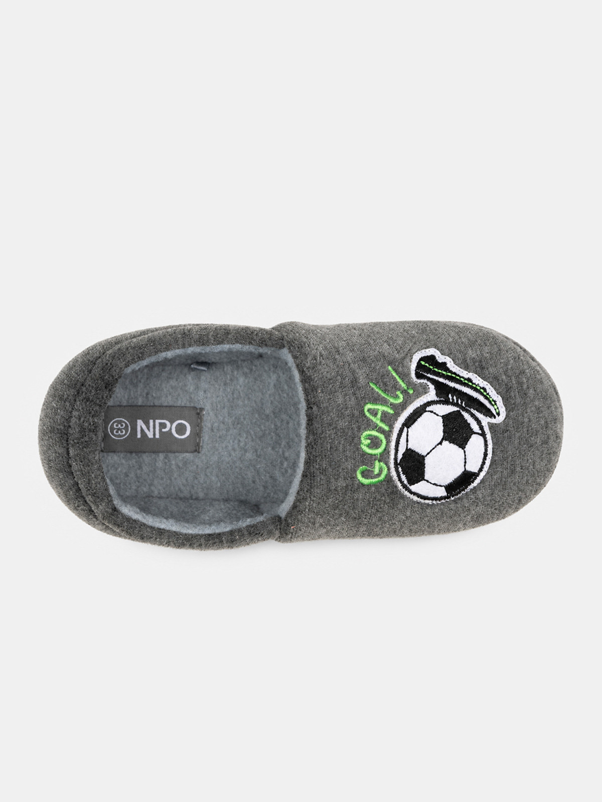 Chausson gris football garçon (33-39)