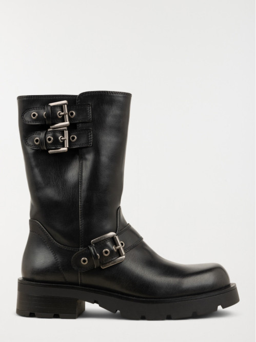 Bottines plates zippées...