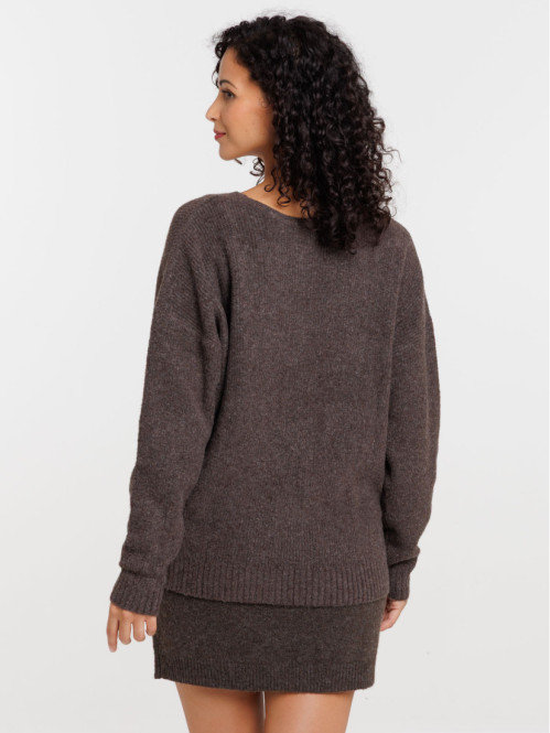 Pull col V uni basique femme Pull col V uni basique femme