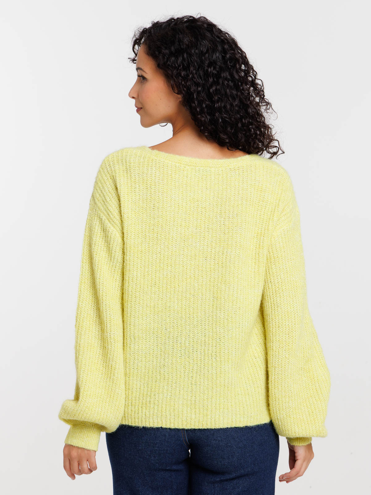Pull col V golden green femme Pull col V golden green femme
